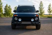 Lada Niva och Urban 1977– Frontbåge ST015 Black (rostfritt stål) foto 1