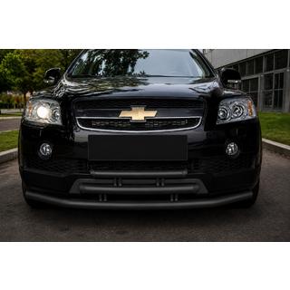 Främre 3-rörsskydd Black (rostfritt stål) Chevrolet Captiva 2006–2019