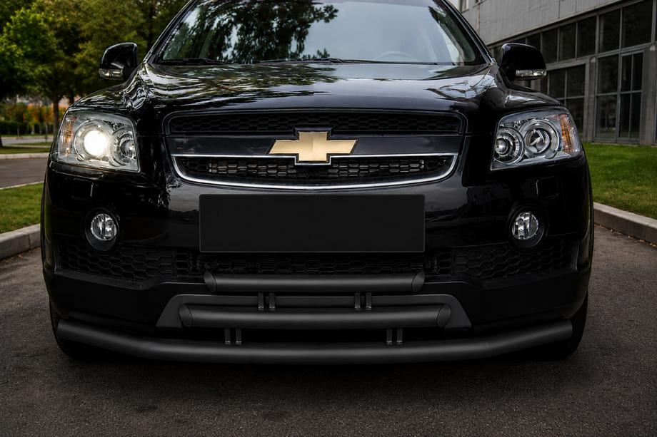 Chevrolet Captiva 2006–2019 Främre 3-rörsskydd Black (rostfritt stål) Image