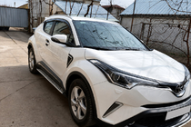 Toyota C-HR 2016–2023 Integrerade takrails grå OEM (ABS-plast, montering med lim) foto 5