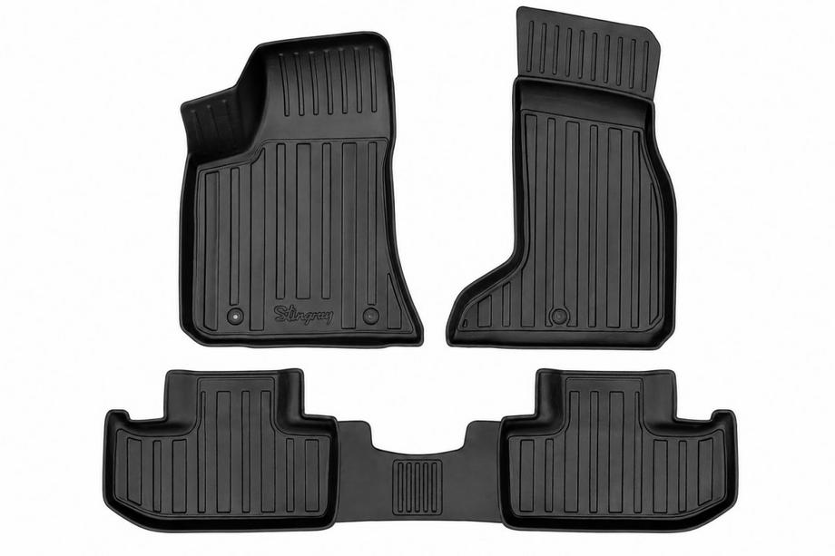 Dodge Challenger 2008–2023 Stingray 3D gummimattor för kupén (4WD, 4 st) Image