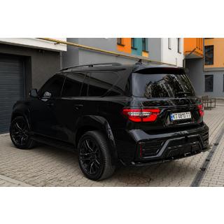 Svarta takrails (aluminium) Nissan Patrol Y62 2010–2024 foto 1