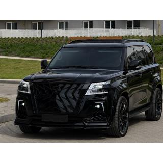 Svarta takrails (aluminium) Nissan Patrol Y62 2010–2024 foto 2