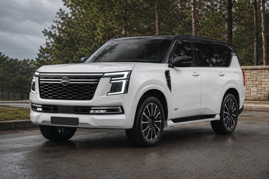 Nissan Patrol Y63 2025– Integrerade takrails svarta OEM (aluminium) Image