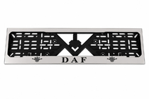 DAF Kromad registreringsskyltsram (1 st, rostfritt stål) foto 1