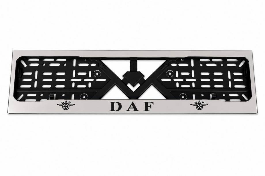 DAF Kromad registreringsskyltsram (1 st, rostfritt stål) Image