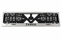 Iveco Kromad registreringsskyltsram (1 st, rostfritt stål) foto 1
