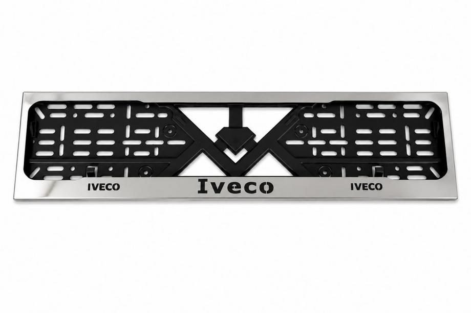 Iveco Kromad registreringsskyltsram (1 st, rostfritt stål) Image