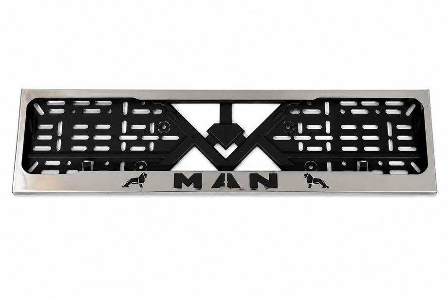 Man Kromad registreringsskyltsram (1 st, rostfritt stål) Image