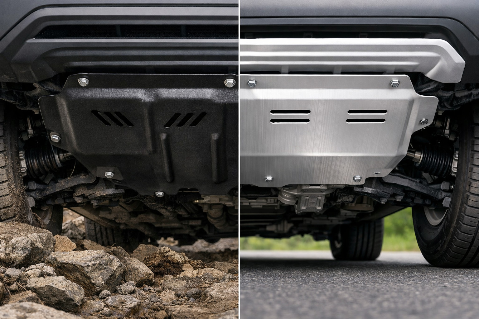 Stål eller aluminium hasplåt: vad är bäst för verkliga vägar?