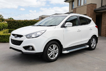 Hyundai IX-35 2010–2015 Sidosteg Allmond White (2 st, aluminium) foto 1