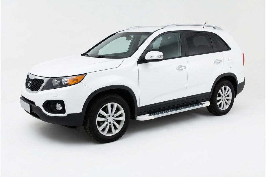 Kia Sorento II XM 2009–2014 Sidosteg Allmond White (2 st, aluminium) Image