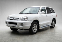 Hyundai Santa Fe 1 2000–2006 Sidosteg Allmond White (2 st, aluminium) foto 1