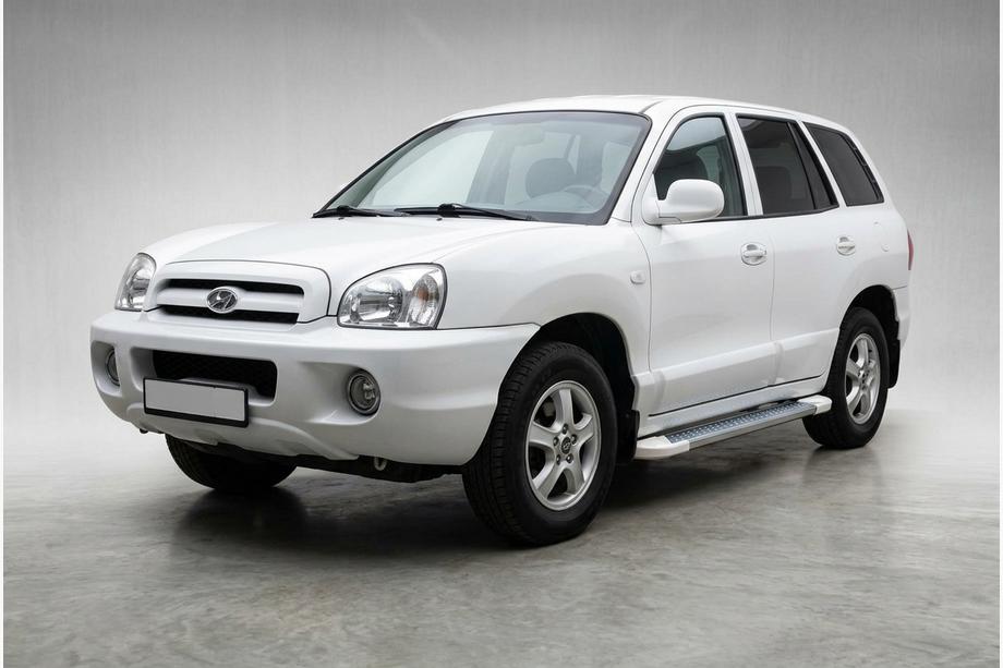 Hyundai Santa Fe 1 2000–2006 Sidosteg Allmond White (2 st, aluminium) Image