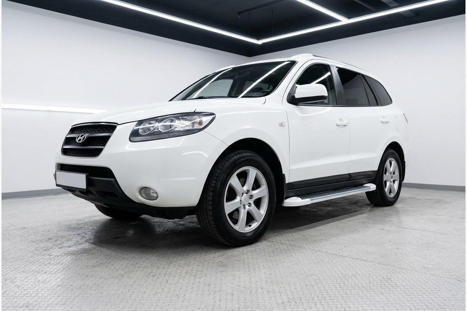 Hyundai Santa Fe 2 2006–2012 Sidosteg Allmond White (2 st, aluminium) Image