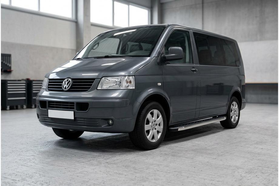 Volkswagen T5 Transporter 2003–2010 Sidosteg BlackLine (2 st, aluminium) Foto 3