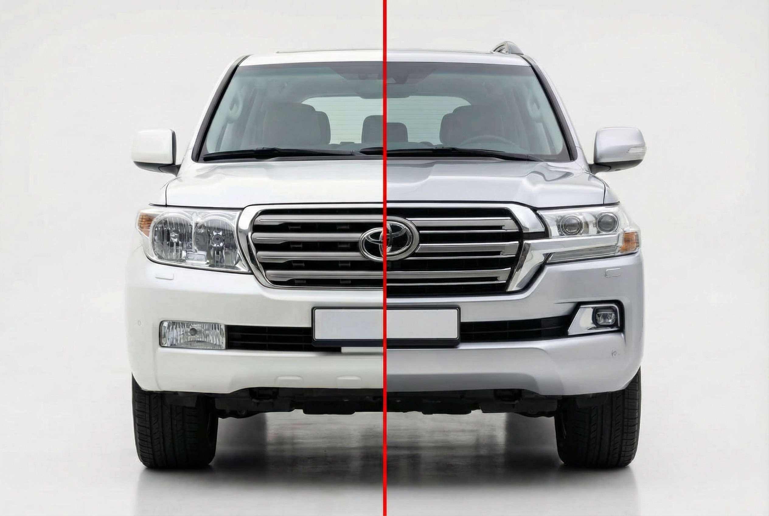 Toyota Land Cruiser 200 2007–2015 facelift till 2016+: vad ändras och vad ingår i kitet