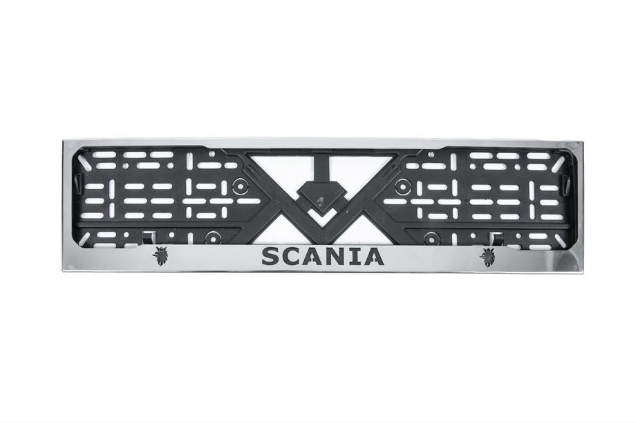 Scania Kromad registreringsskyltsram (1 st, rostfritt stål) Image