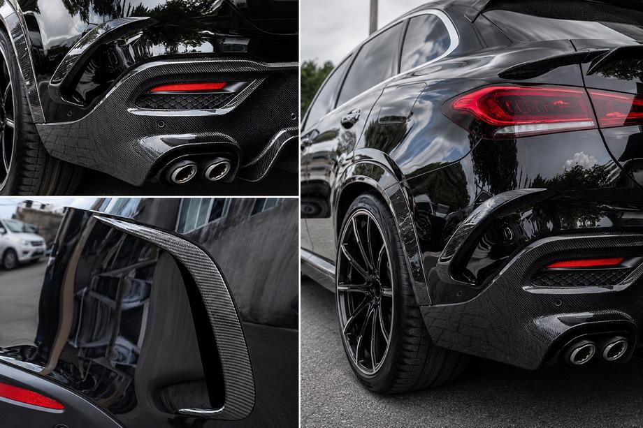 Mercedes GLE Coupé C167 2019– Bakre diffuser i äkta kolfiber Foto 2