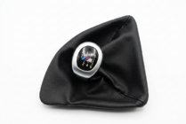 BMW 1-serie E81/E82/E87/E88 2004–2011 Växelspaksdamask + växelknopp OEM V2 (konstläder) foto 1