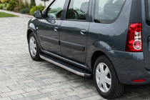 Dacia Logan MCV 2004–2014 Sidosteg BlackLine (2 st, aluminium) foto 1
