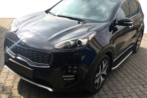 Kia Sportage 2010–2015 Sidosteg BlackLine (2 st, aluminium) foto 1