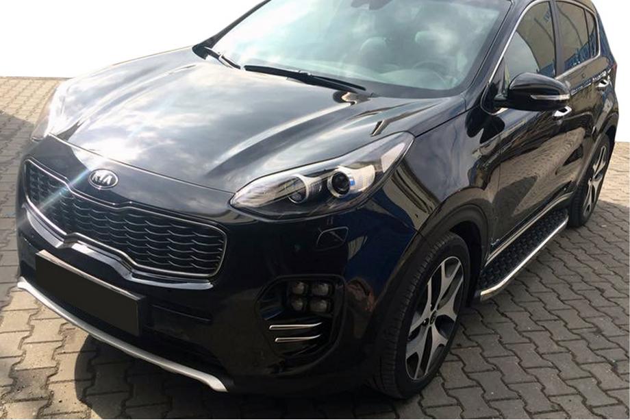 Kia Sportage 2010–2015 Sidosteg BlackLine (2 st, aluminium) Image