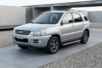 Kia Sportage 2004–2010 Sidosteg BlackLine (2 st, aluminium) foto 1