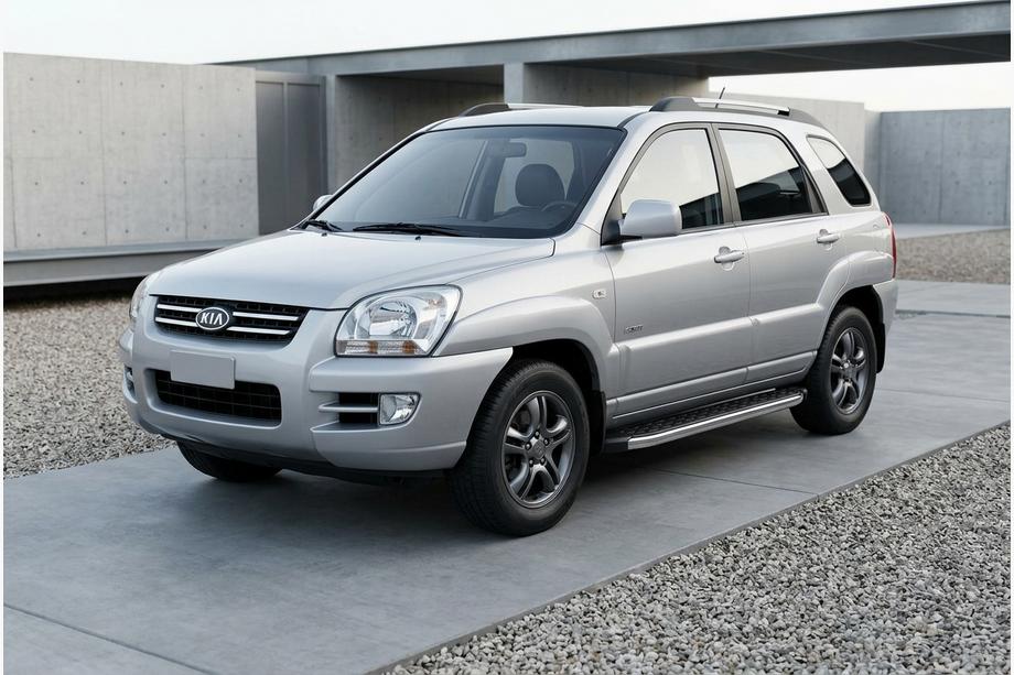 Kia Sportage 2004–2010 Sidosteg BlackLine (2 st, aluminium) Image