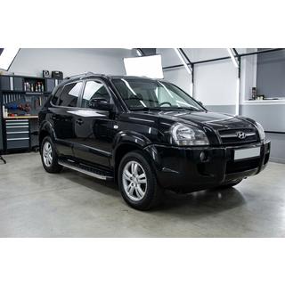 Sidosteg BlackLine (2 st, aluminium) Hyundai Tucson JM 2004– foto 1