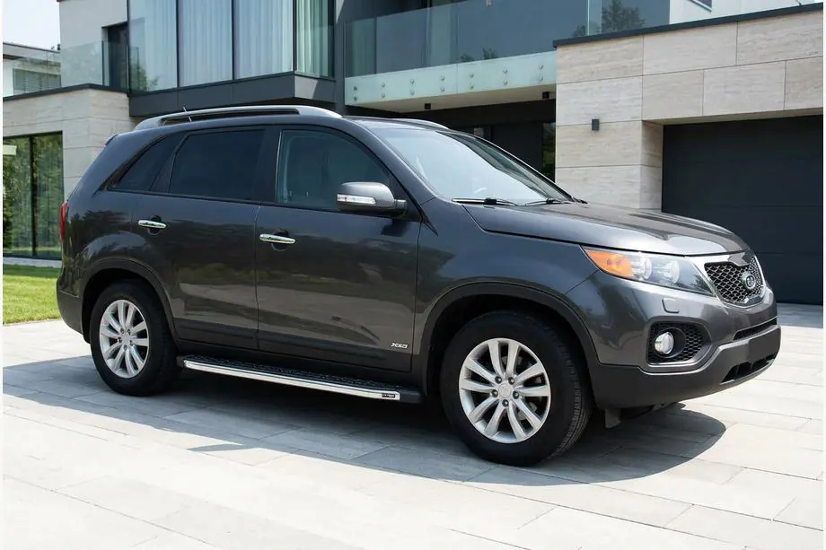 Kia Sorento II XM 2009–2014 Sidosteg BlackLine (2 st, aluminium) Image