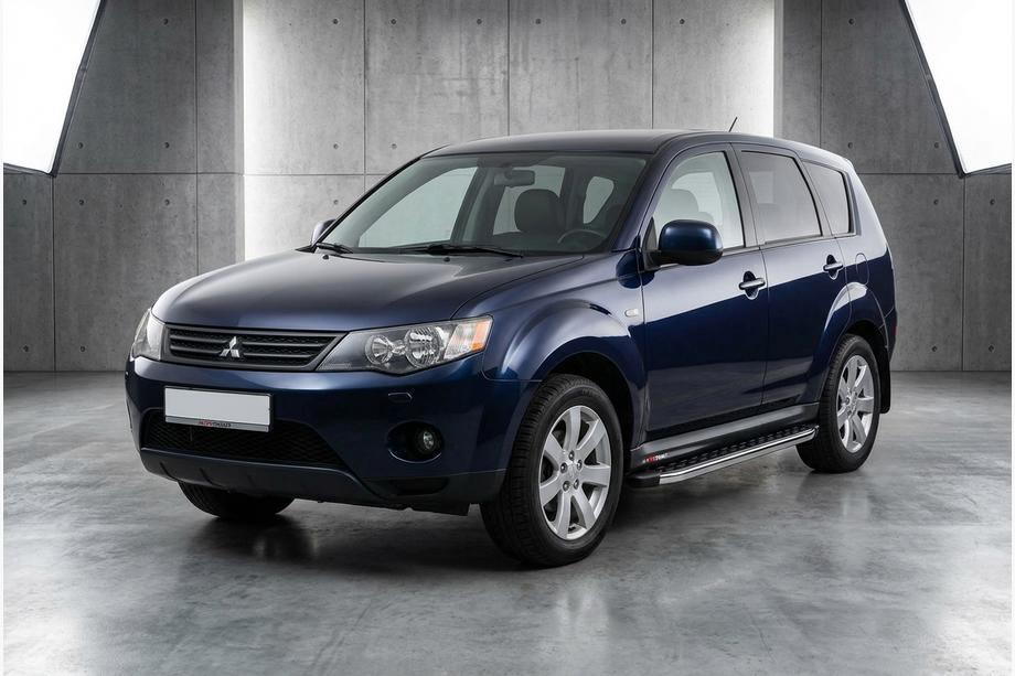 Mitsubishi Outlander 2006–2012 Sidosteg BlackLine (2 st, aluminium) Image