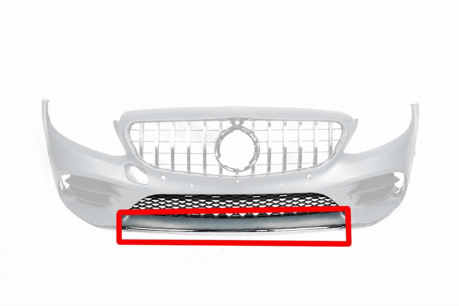 Mercedes C-class W205 2014–2021 Kromlist till stötfångare (AMG Line 2018-2021) Image