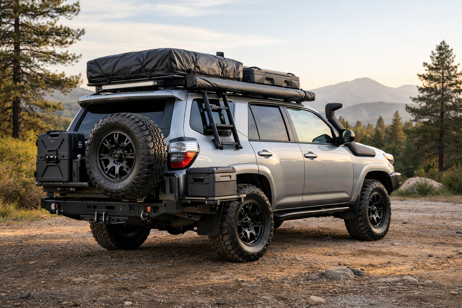 Utrustning för Toyota 4Runner för natur, landsväg och familjeresor
