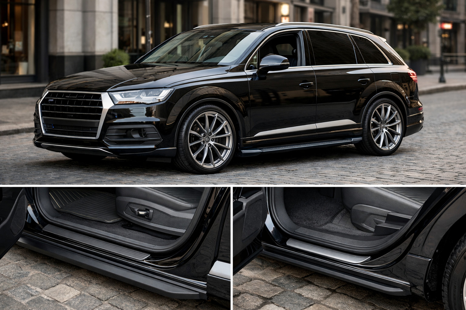 Startuppgradering för Audi Q7 i stan: komfort och rena trösklar