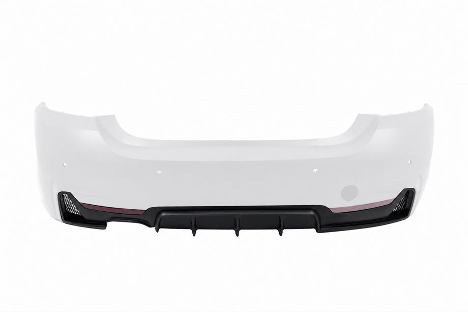 BMW 4-serie F32/F33/F36 2012–2020 Bakre stötfångardiffusor för dubbla avgasutlopp på ena sidan (för M-Sport, ABS) Foto 2