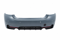 BMW 4-serie F32/F33/F36 2012–2020 Bakre stötfångare med diffuser för enkelutblås på båda sidor M-Sport foto 1