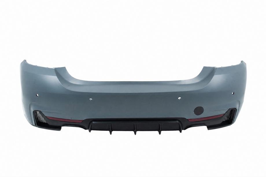 BMW 4-serie F32/F33/F36 2012–2020 Bakre stötfångare med diffuser för dubbla avgasutblås på båda sidor M-Sport Foto 1