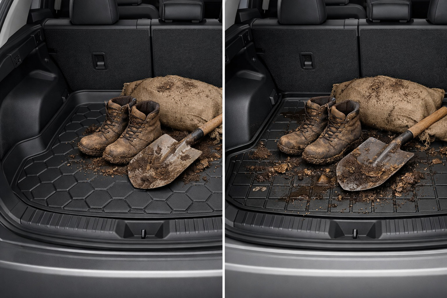 3D-bagagerumsmatta eller vanlig gummimatta: vad välja för smutsiga transporter