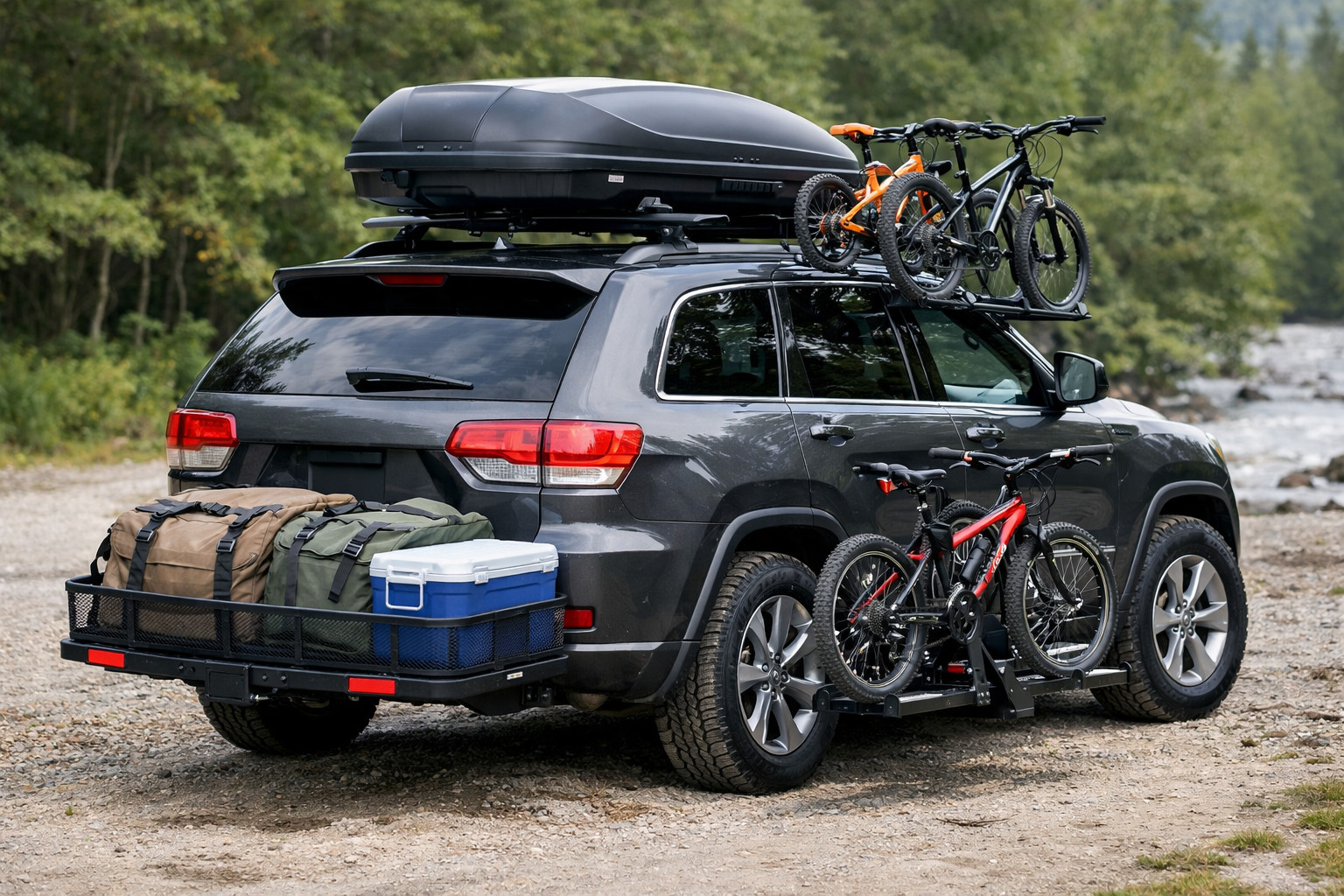 Vad ska du montera på Jeep Grand Cherokee WK2 för familj och tungt bagage