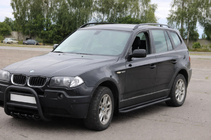 BMW X3 E83 2003–2010 Sidosteg KB001 Black (rostfritt stål) foto 2
