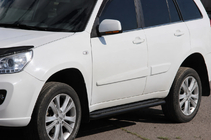 Chery Tiggo 1 2005–2016 Premium Black sidosteg (2 st, rostfritt stål) Ø60 mm foto 3