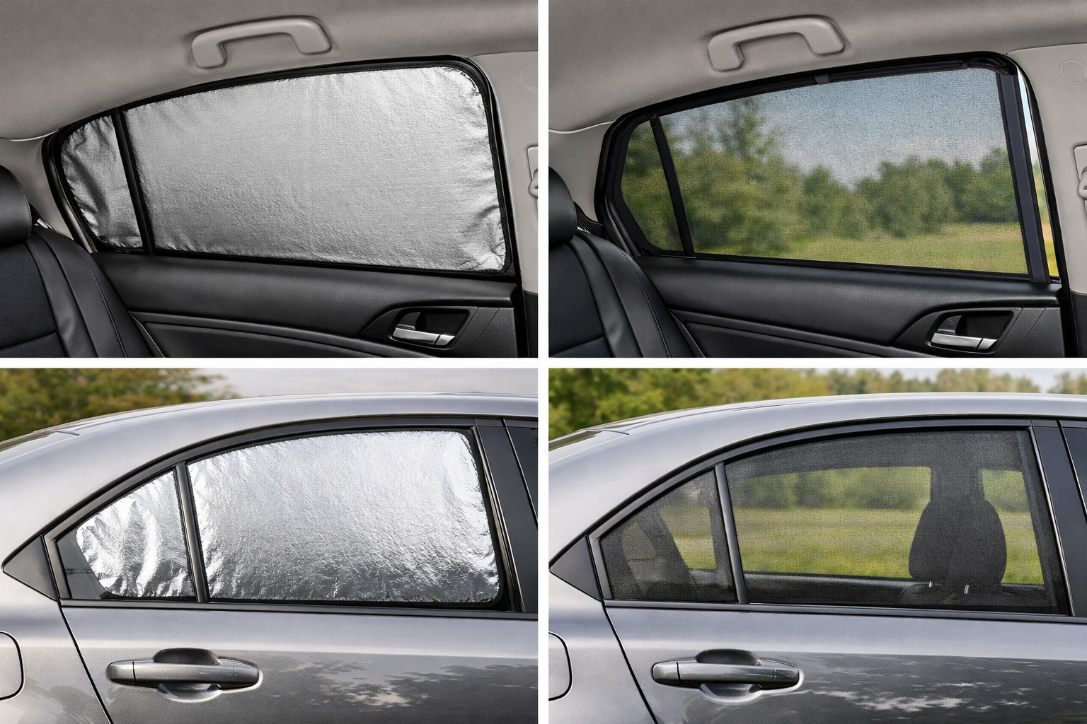 Täta modellanpassade spegelgardiner eller magnetiska nät: vad välja för vardagsresor
