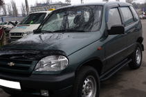 Chevrolet Niva 1998–2020 Sidosteg Premium Black (2 st., rostfritt stål) foto 1