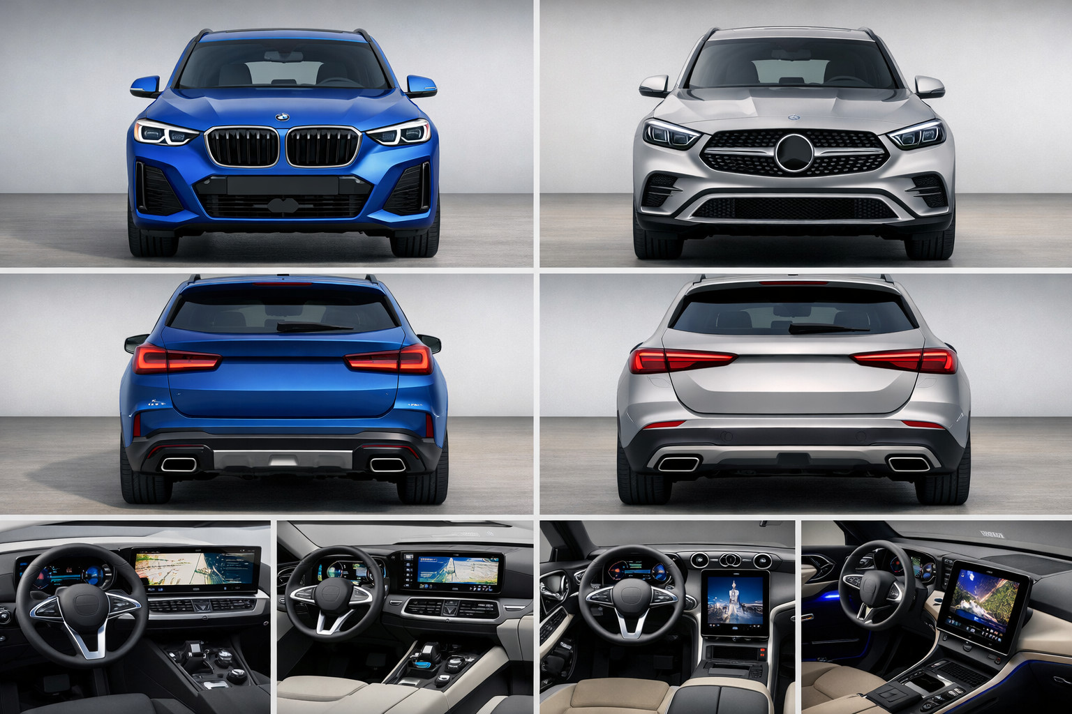 BMW X3 G45 vs Mercedes-Benz GLC X254: design, motorer och utrustning