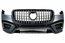 Mercedes GLS X167 2019– Främre stötfångare GLS450 komplett med GT Panamericana-grill (2025-Design) foto 1