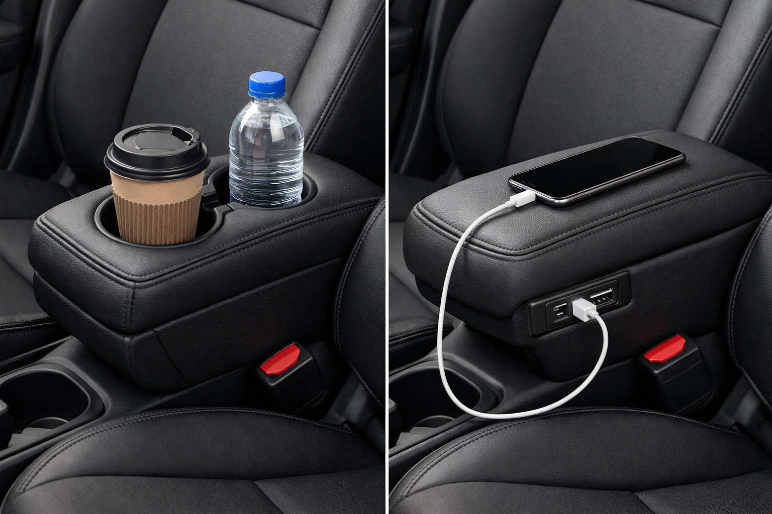 Armstöd med mugghållare eller USB: vad passar för daglig körning