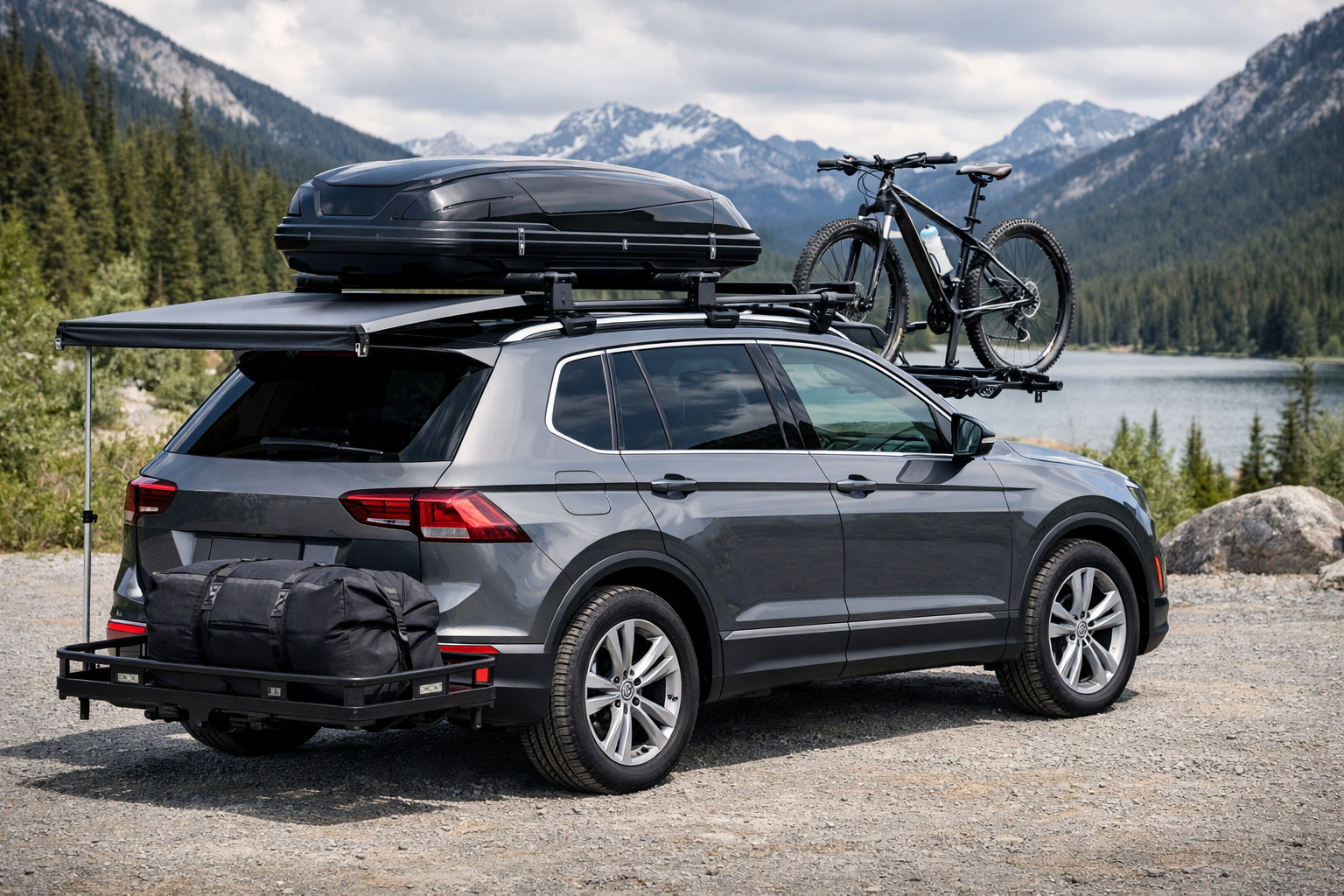 Utrustning till Volkswagen Tiguan 2016-2023 för taklast och resor