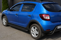 Dacia Sandero 2013–2020 Sidosteg KB001 (rostfritt stål) Black 60 mm foto 1