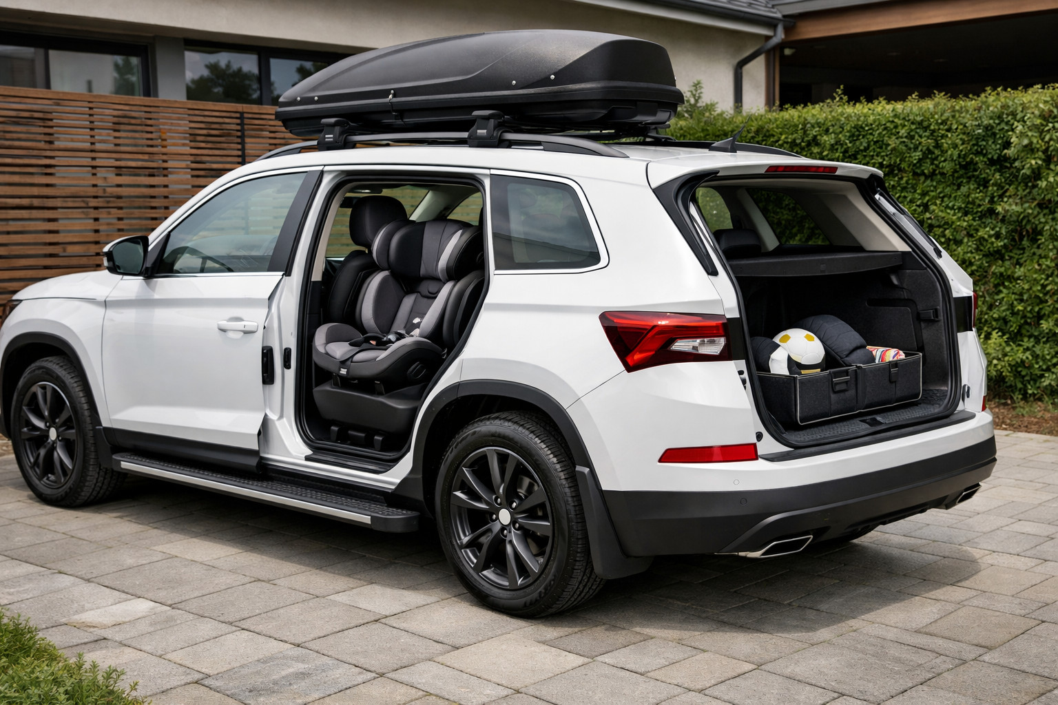 Vad ska monteras på Skoda Kodiaq 2016-2023 för rena insteg och familjevardag
